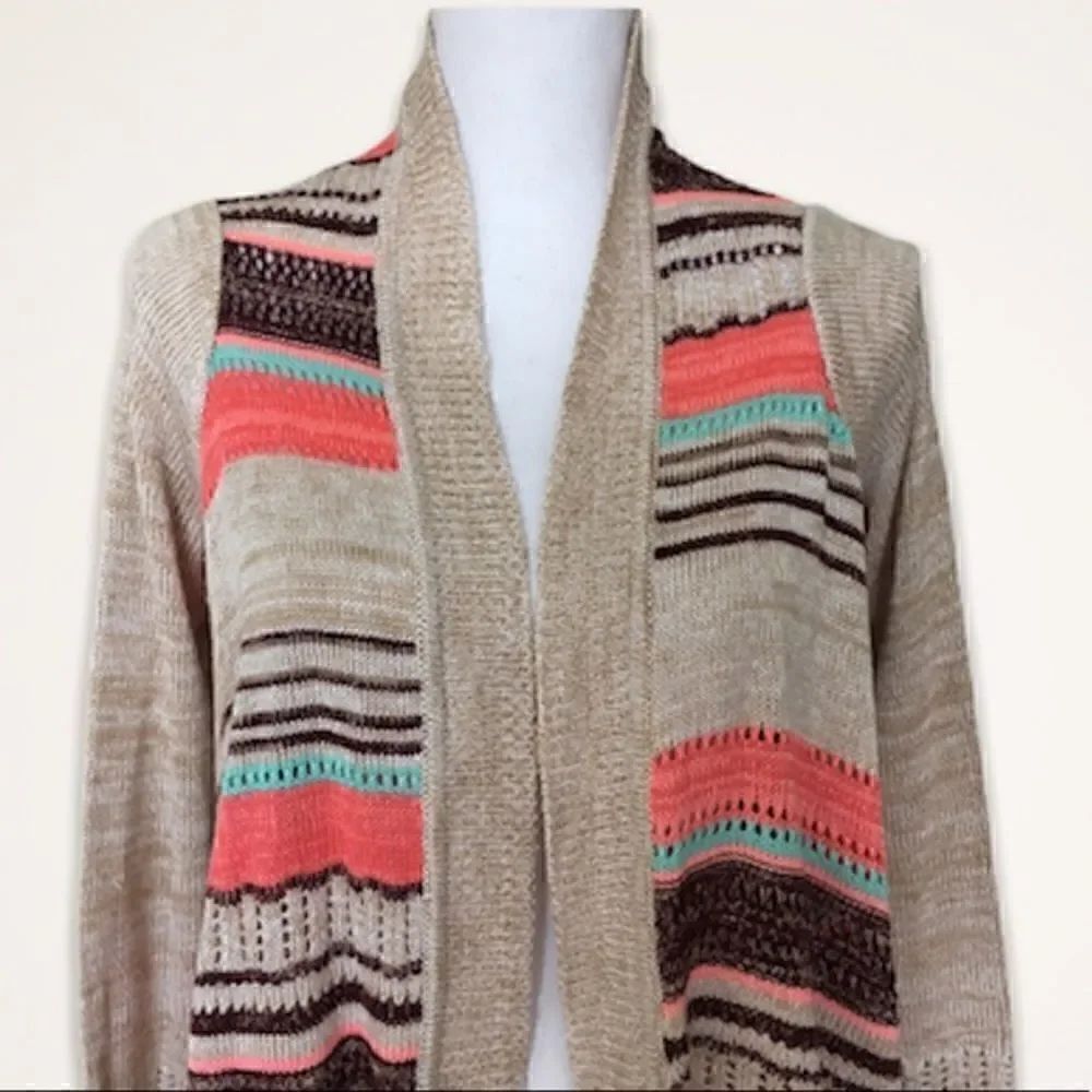 Bonfire Open Knitted Cardigan- Buttons - Picture 4 of 6